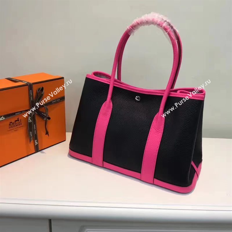 Hermes Garden Party tri-color black handbag bag 5068