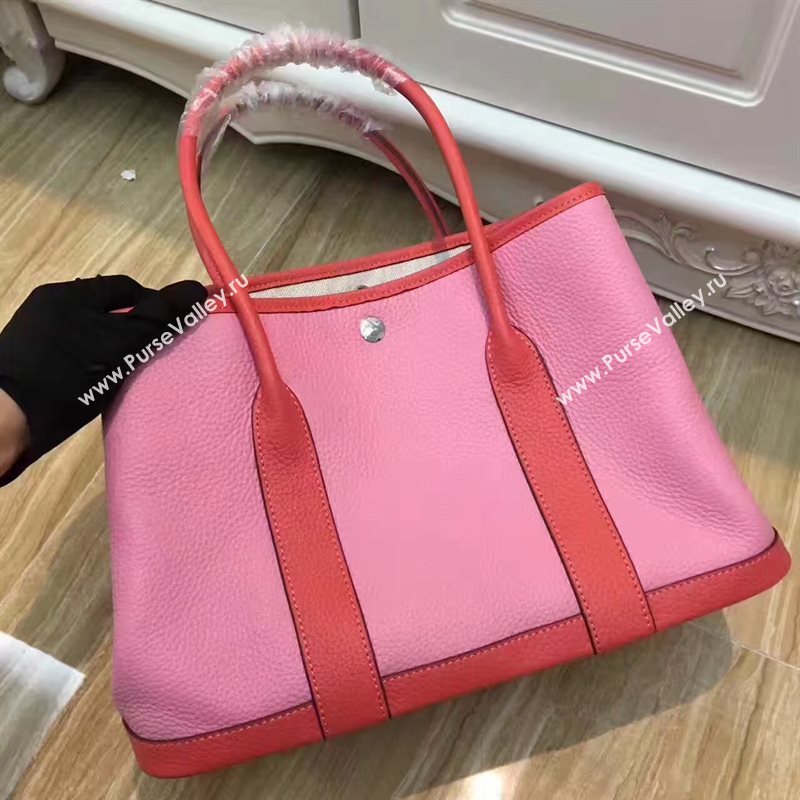 Hermes Garden Party tri-color pink handbag bag 5069