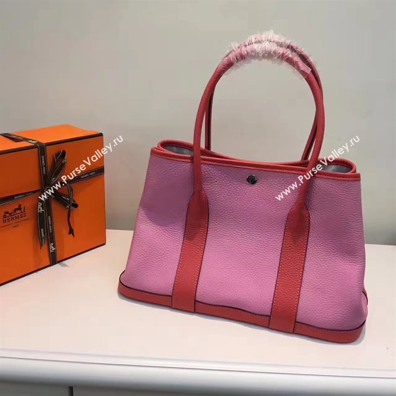 Hermes Garden Party tri-color pink handbag bag 5069