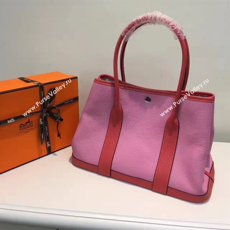 Hermes Garden Party tri-color pink handbag bag 5069