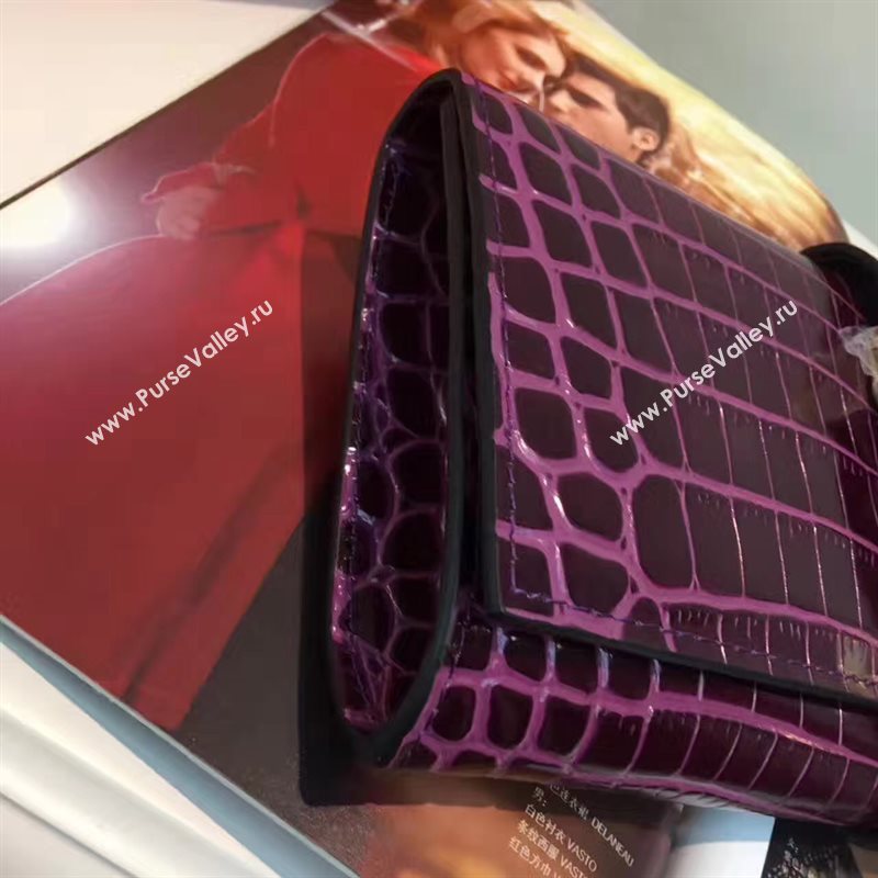 Hermes large crocodile clutch wine bag 5072