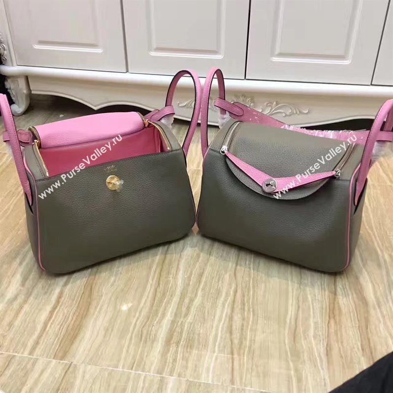 Hermes Lindy pink gray bags 5081