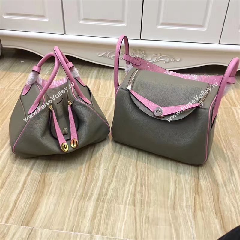 Hermes Lindy pink gray bags 5081