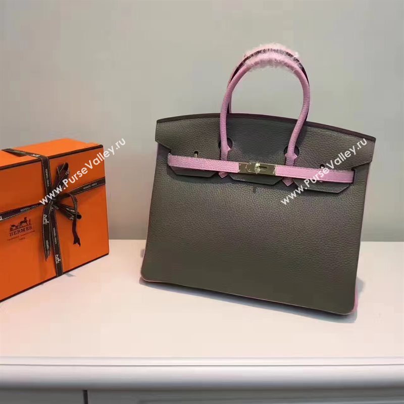 Hermes tri-color Birkin gray pink v bag 5083