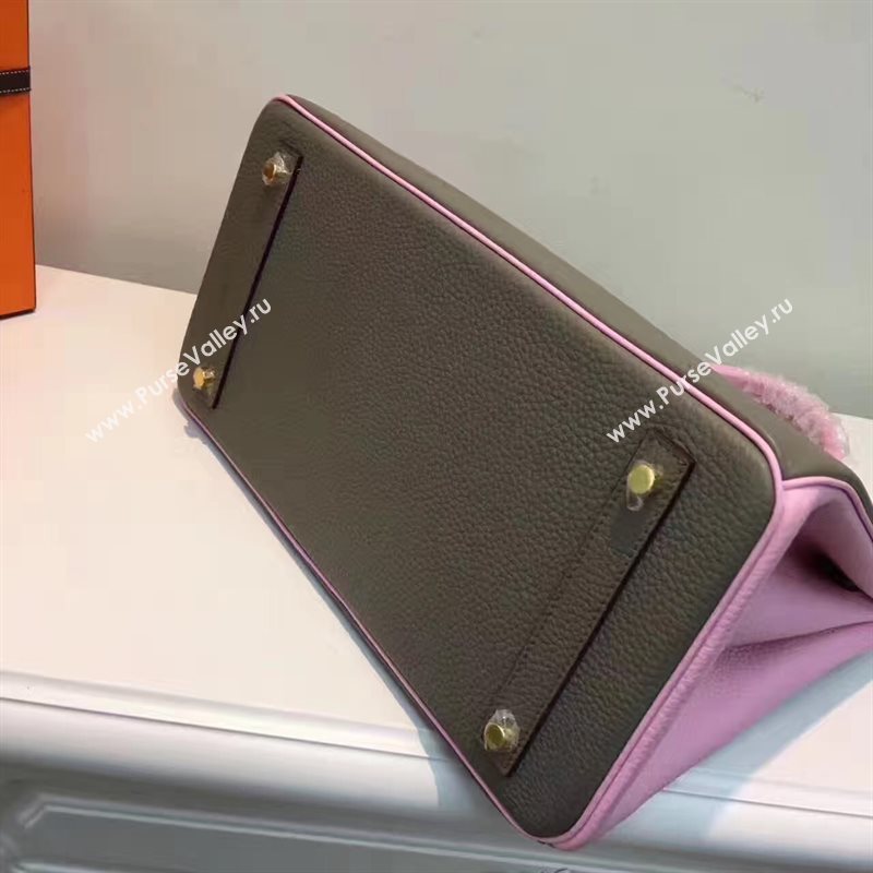 Hermes tri-color Birkin gray pink v bag 5083