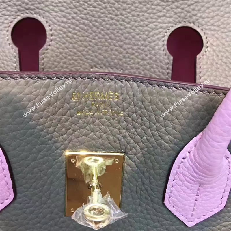 Hermes tri-color Birkin gray pink v bag 5083