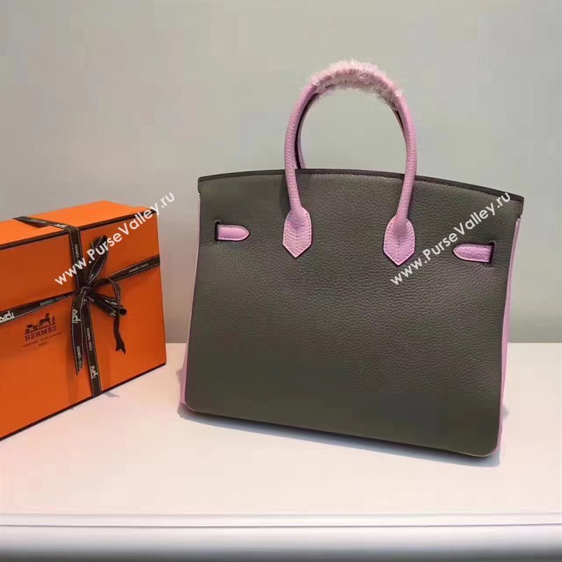 Hermes tri-color Birkin gray pink v bag 5083