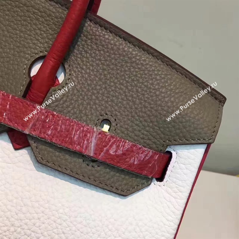 Hermes tri-color Birkin gray white bag 5085