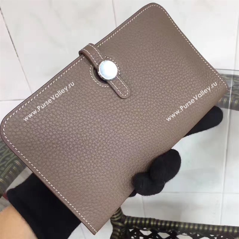 Hermes dogon gray wallet bag 5089
