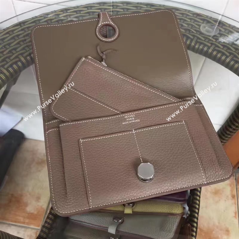 Hermes dogon gray wallet bag 5089