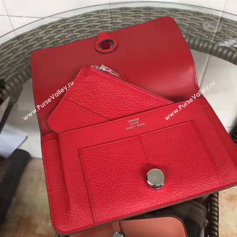 Hermes dogon red wallet bag 5090