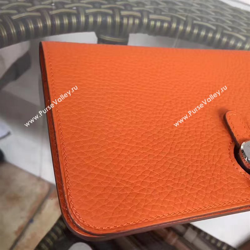 Hermes dogon wallet orange bag 5091