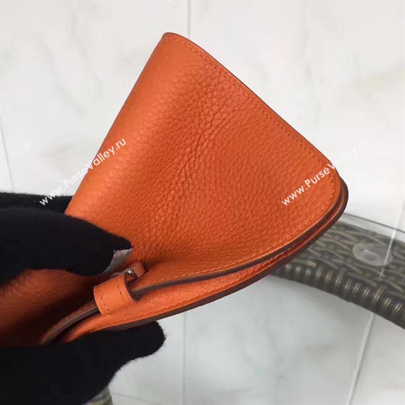 Hermes dogon wallet orange bag 5091