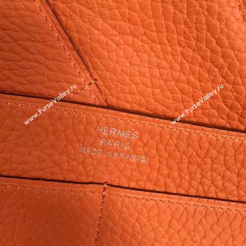 Hermes dogon wallet orange bag 5091