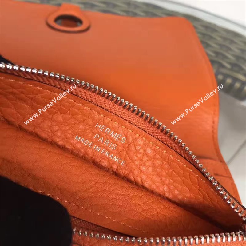 Hermes dogon wallet orange bag 5091