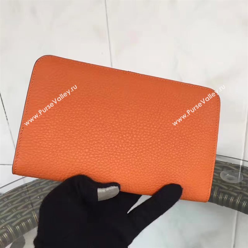 Hermes dogon wallet orange bag 5091