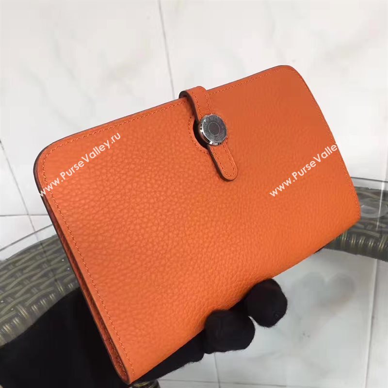 Hermes dogon wallet orange bag 5091