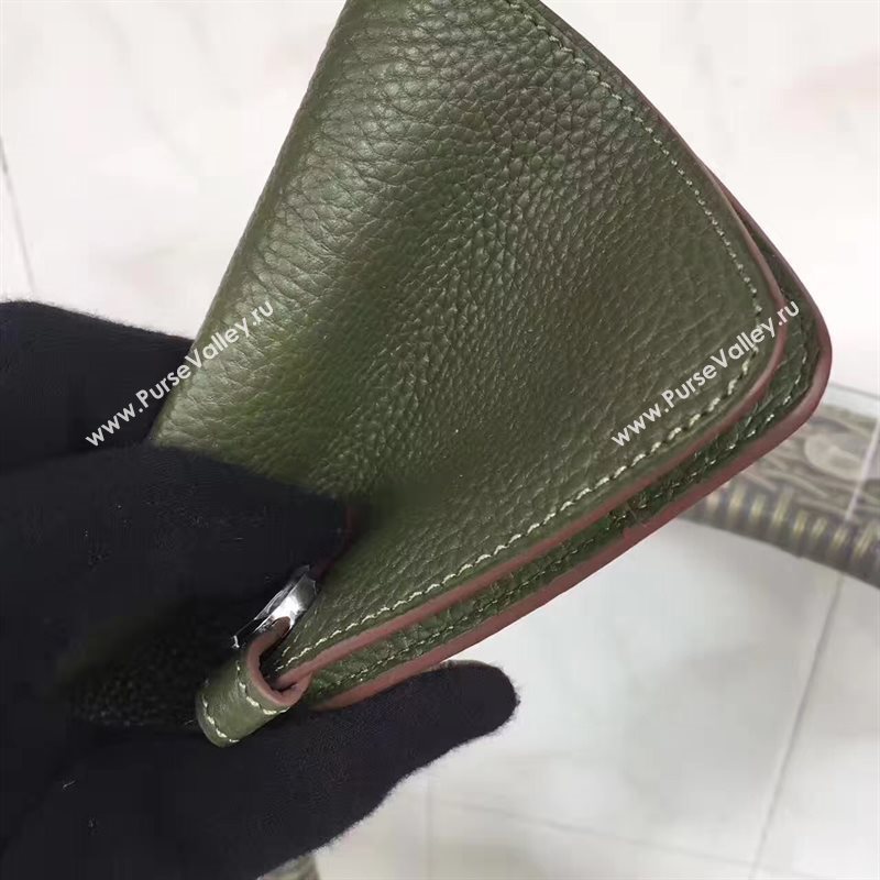 Hermes dogon dark wallet green bag 5095