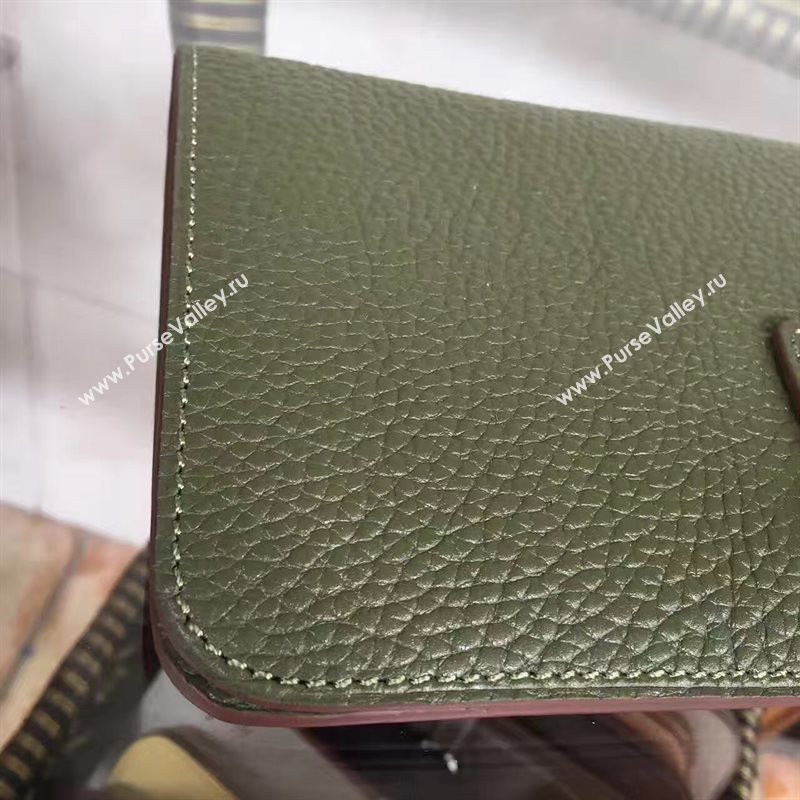 Hermes dogon dark wallet green bag 5095