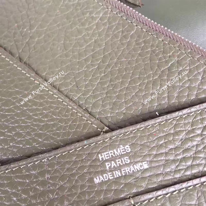 Hermes dogon dark wallet green bag 5095
