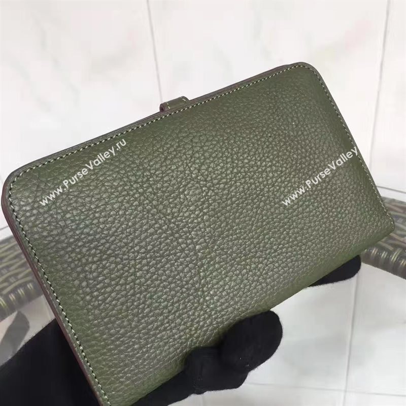 Hermes dogon dark wallet green bag 5095