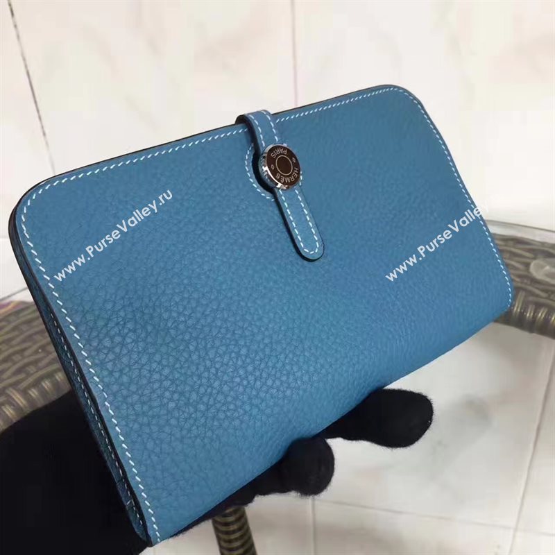 Hermes dogon wallet blue bag 5096