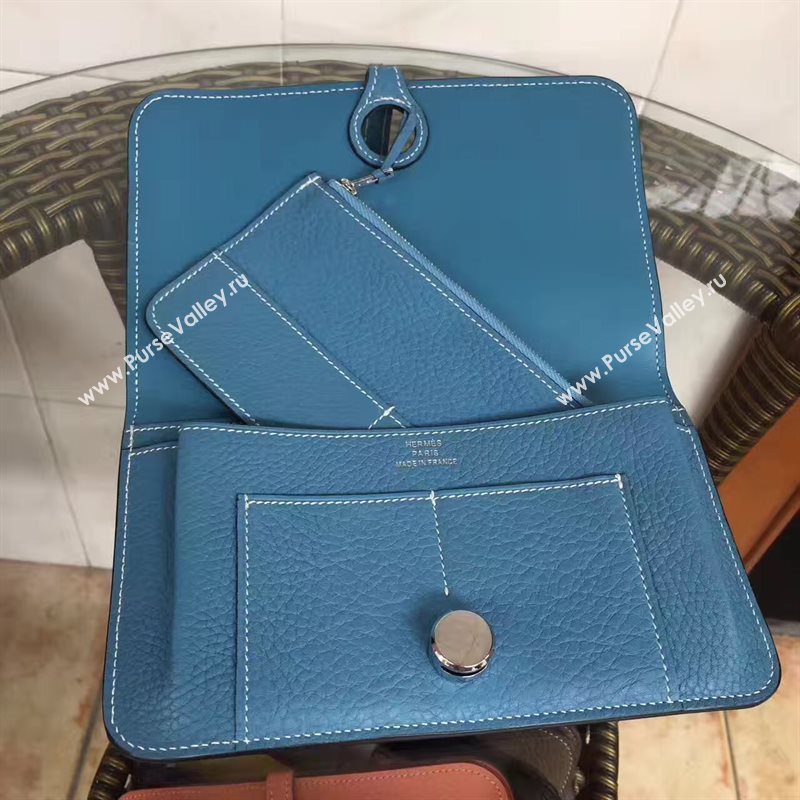 Hermes dogon wallet blue bag 5096