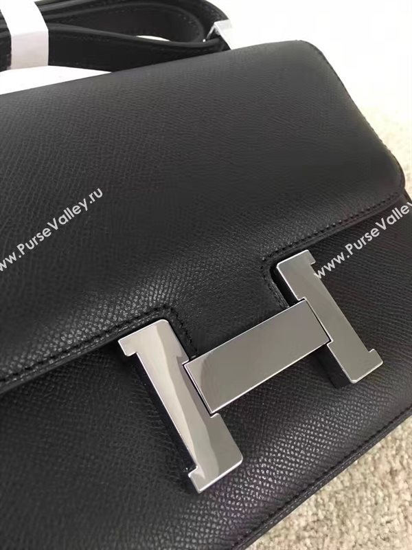 Hermes Constance top black leather bag 5098