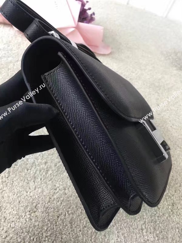 Hermes Constance top black leather bag 5098