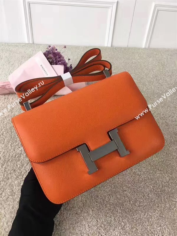 Hermes Constance top orange leather bag 5099
