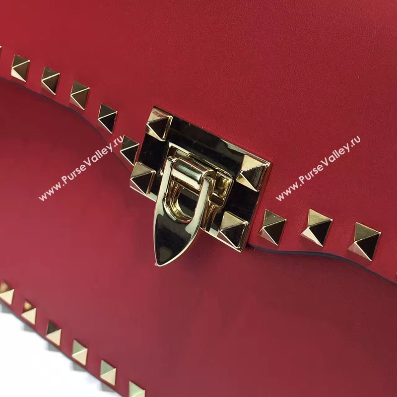 Valentino rockstud shoulder red dark bag 5017
