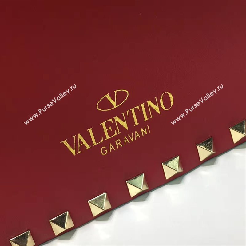 Valentino rockstud shoulder red dark bag 5017