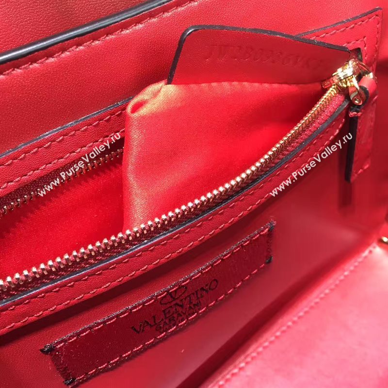 Valentino rockstud shoulder red dark bag 5017