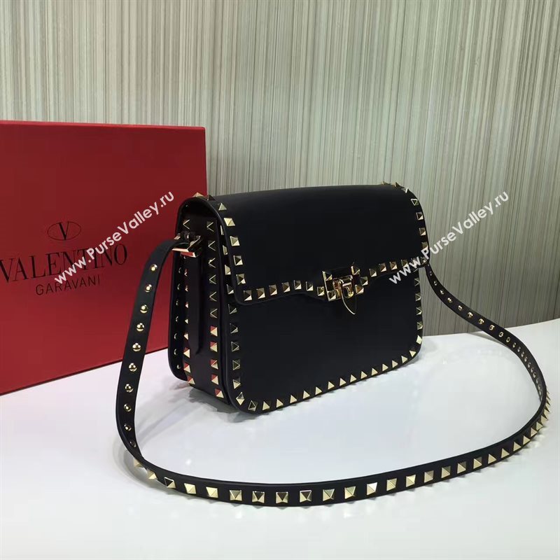 Valentino black shoulder rockstud bag 5018