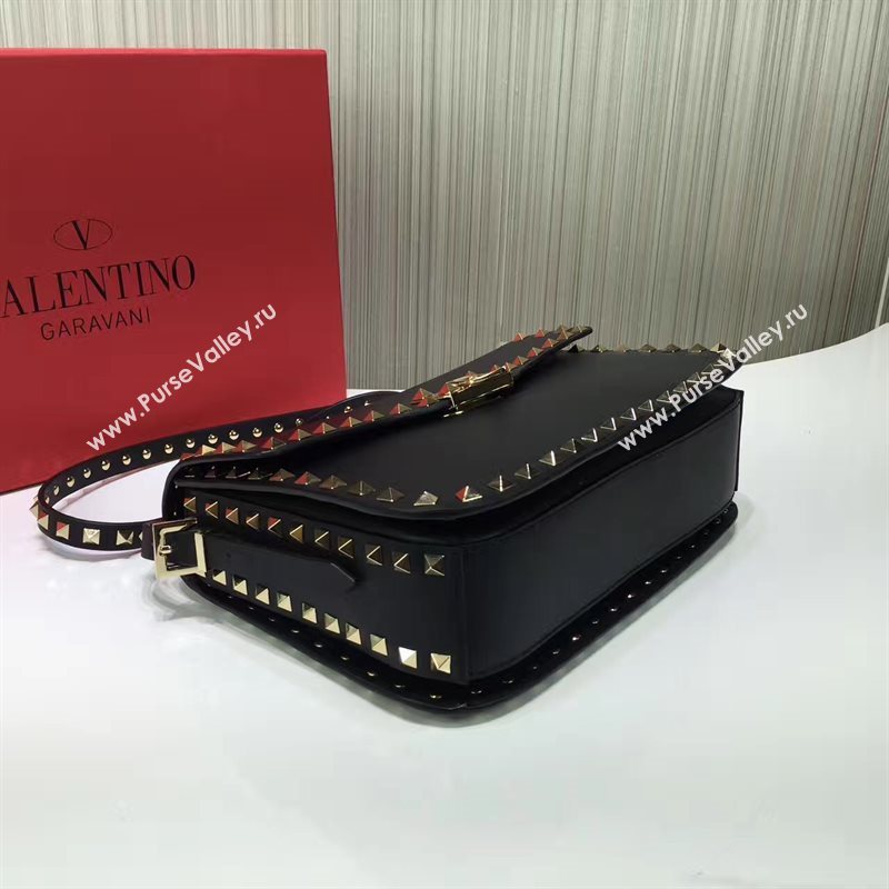 Valentino black shoulder rockstud bag 5018