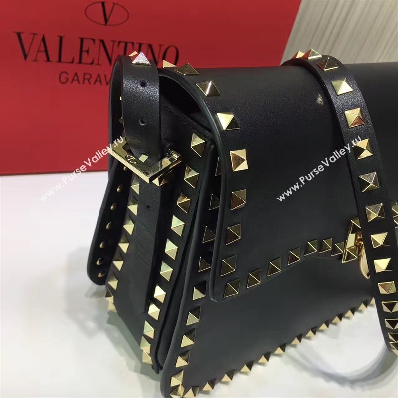 Valentino black shoulder rockstud bag 5018