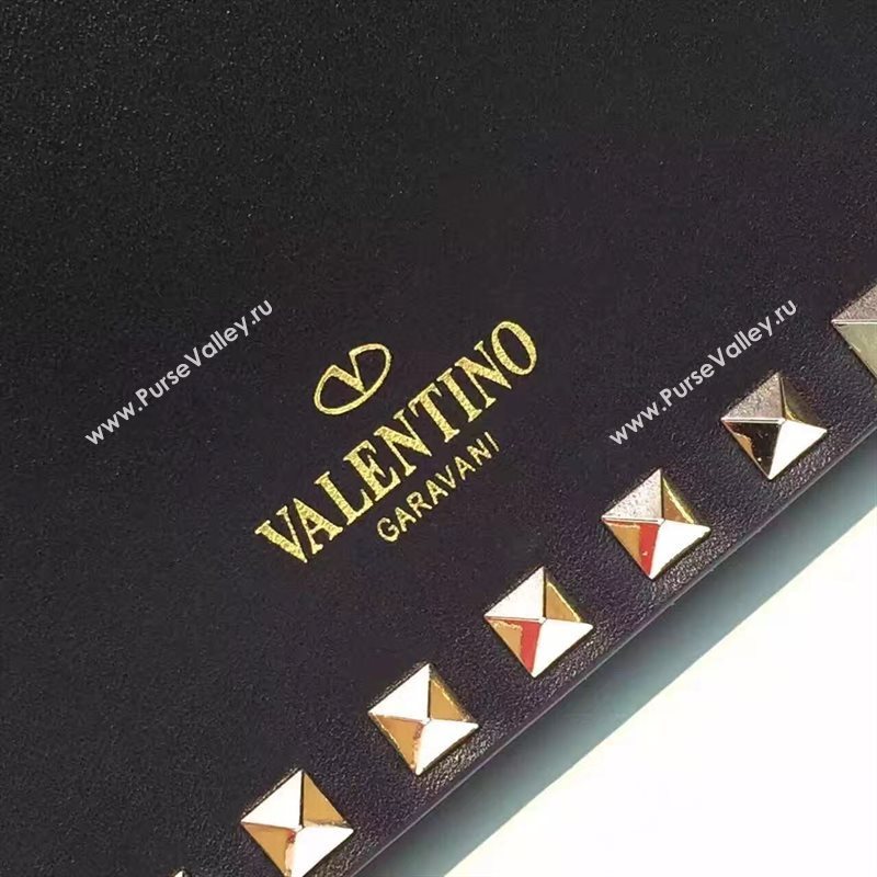 Valentino black clutch rockstud bag 5020
