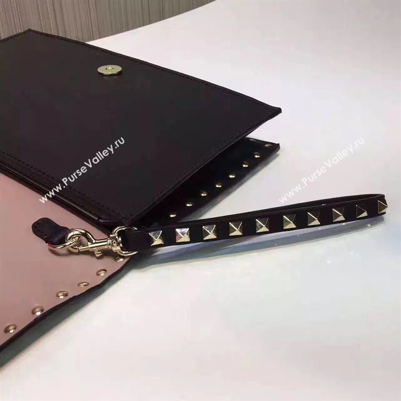 Valentino black clutch rockstud bag 5020