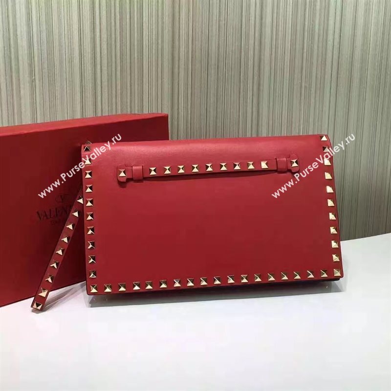 Valentino red clutch rockstud bag 5021