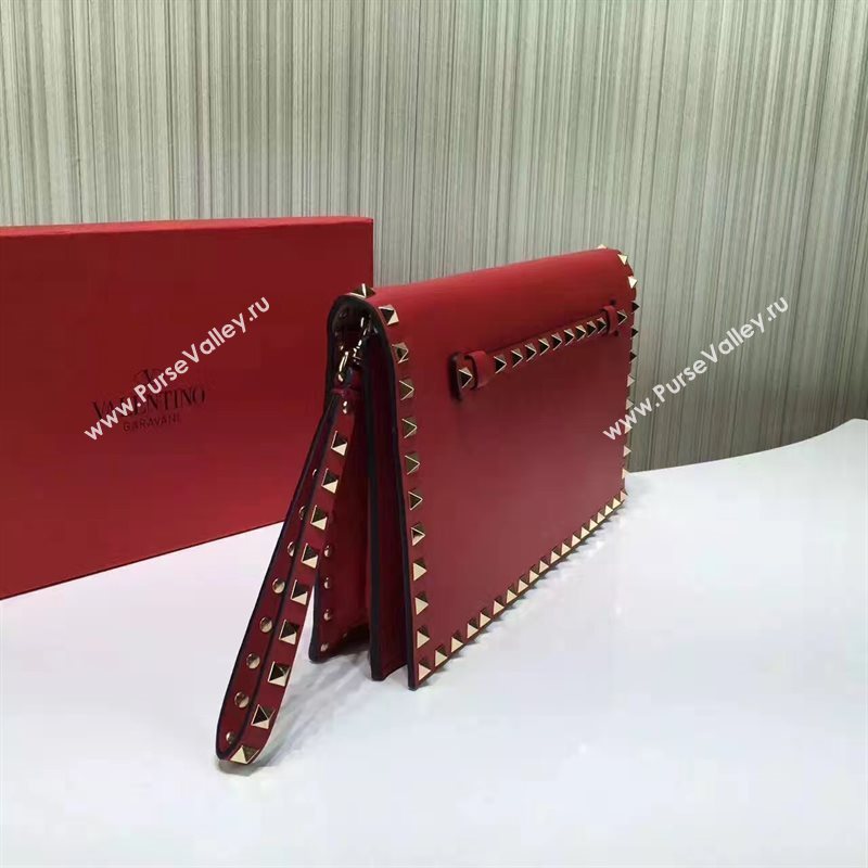 Valentino red clutch rockstud bag 5021