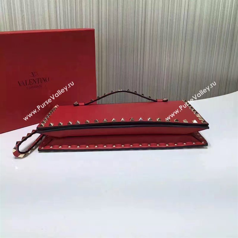 Valentino red clutch rockstud bag 5021