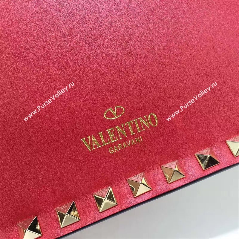 Valentino red clutch rockstud bag 5021