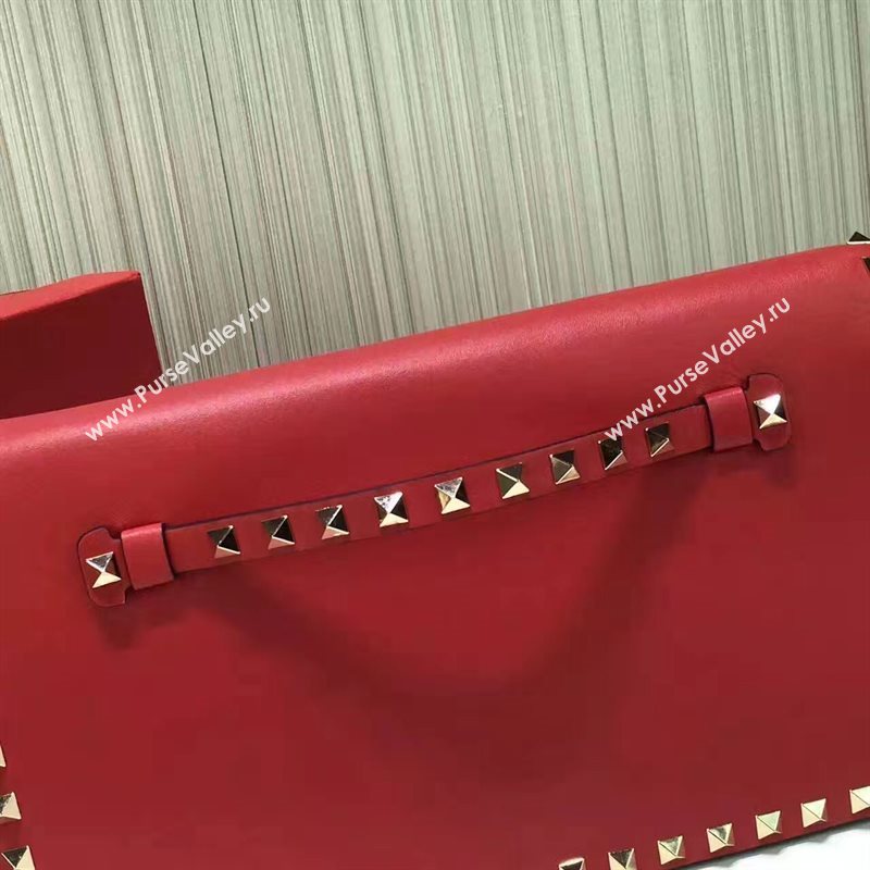 Valentino red clutch rockstud bag 5021