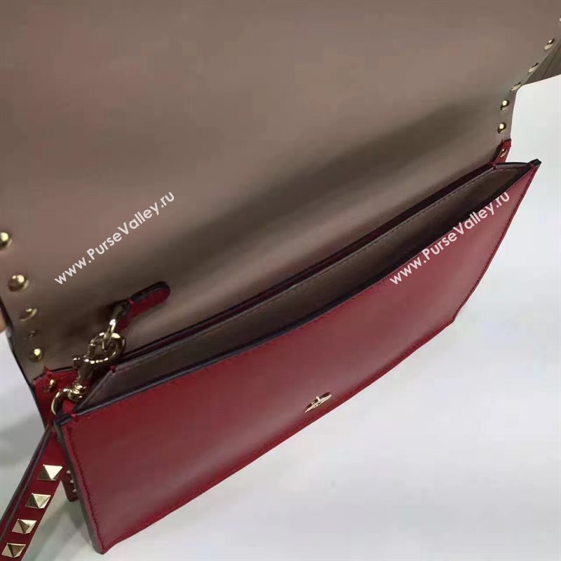 Valentino red clutch rockstud bag 5021