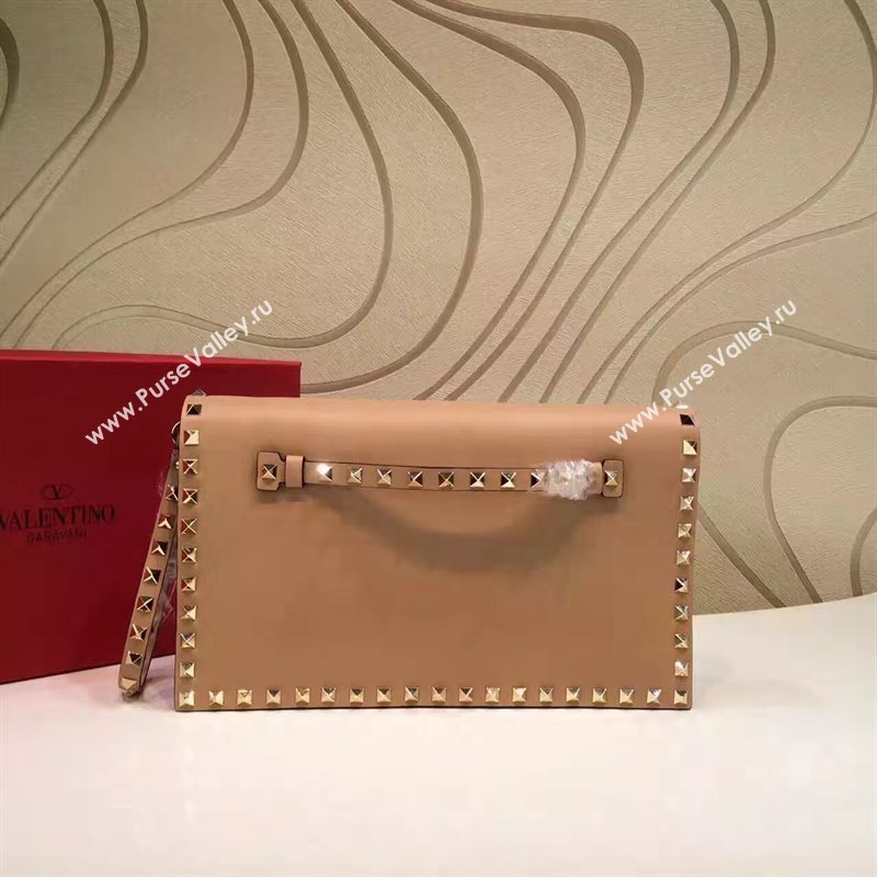 Valentino tan clutch rockstud bag 5022