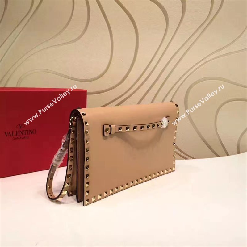 Valentino tan clutch rockstud bag 5022