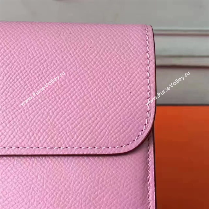 Hermes large Constance top leather wallet pink bag 5023