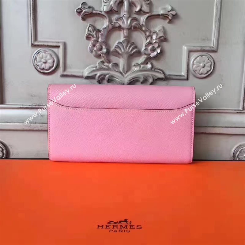 Hermes large Constance top leather wallet pink bag 5023