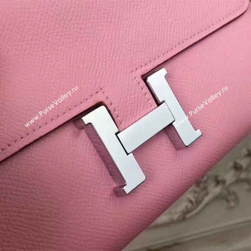 Hermes large Constance top leather wallet pink bag 5023