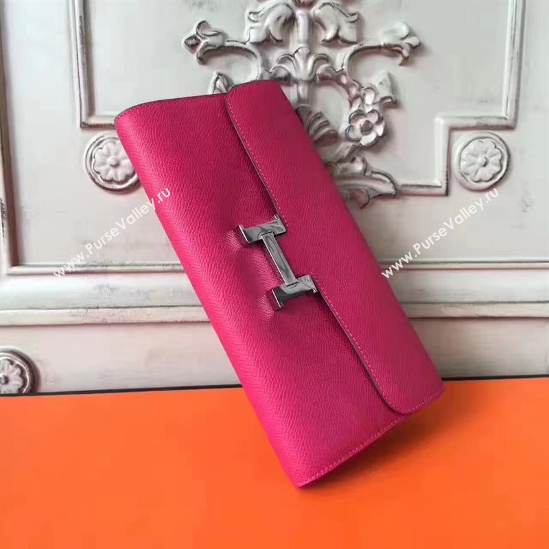 Hermes large Constance top leather wallet red bag 5029